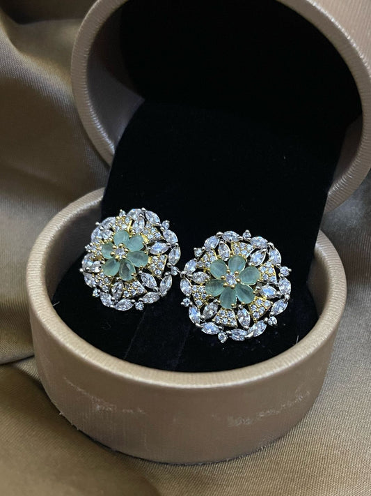 Zircon Floral Studs